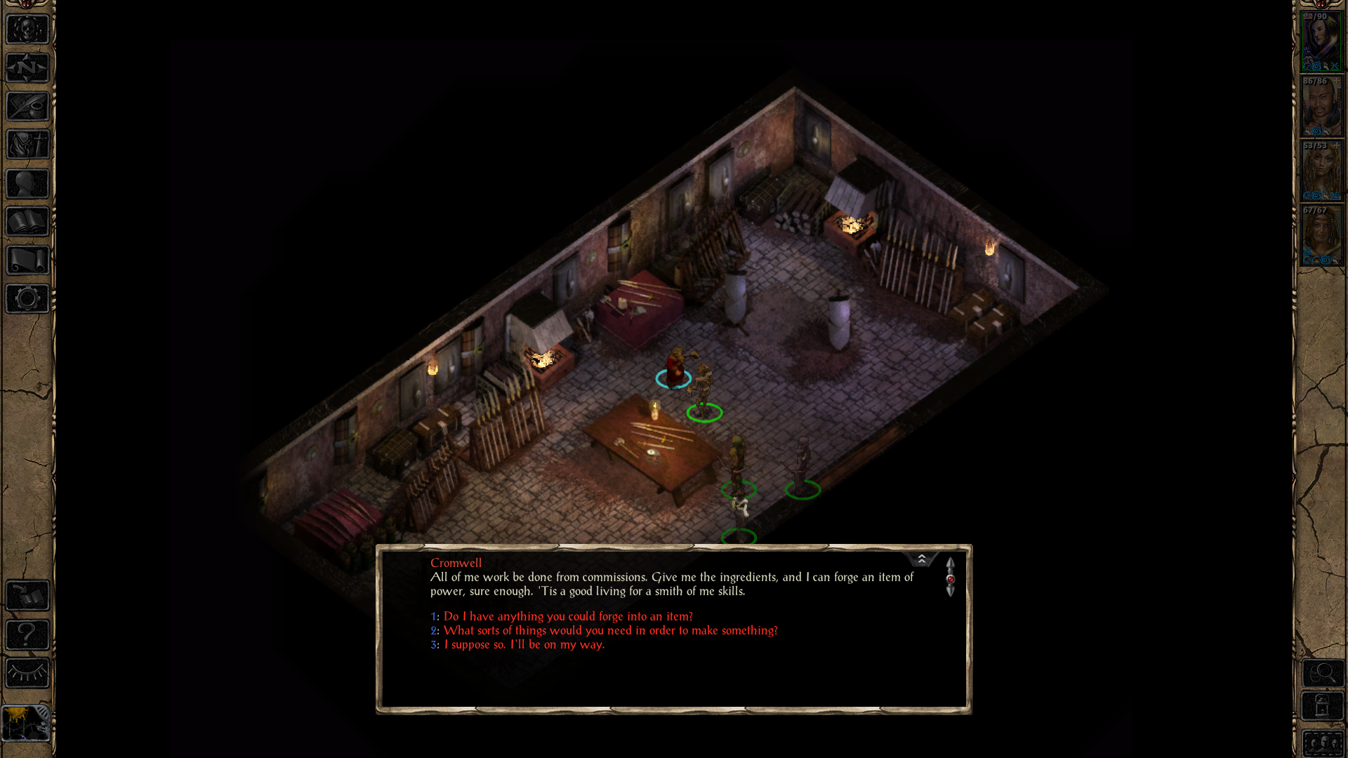 Cromwell Blacksmith Baldur's Gate 2 Side Quest